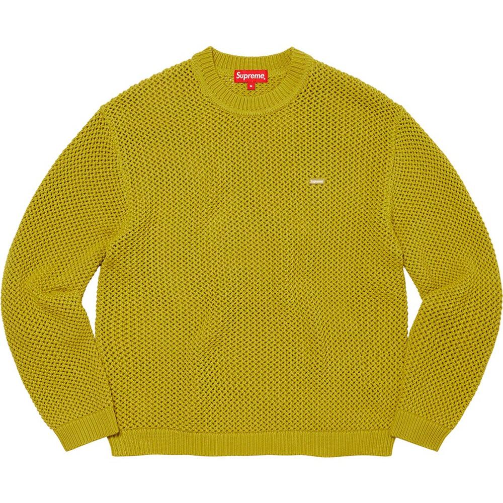 슈프림 오픈 니트 스몰 박스 스웨터 애시드 그린 Supreme Open Knit Small Box Sweater SS22