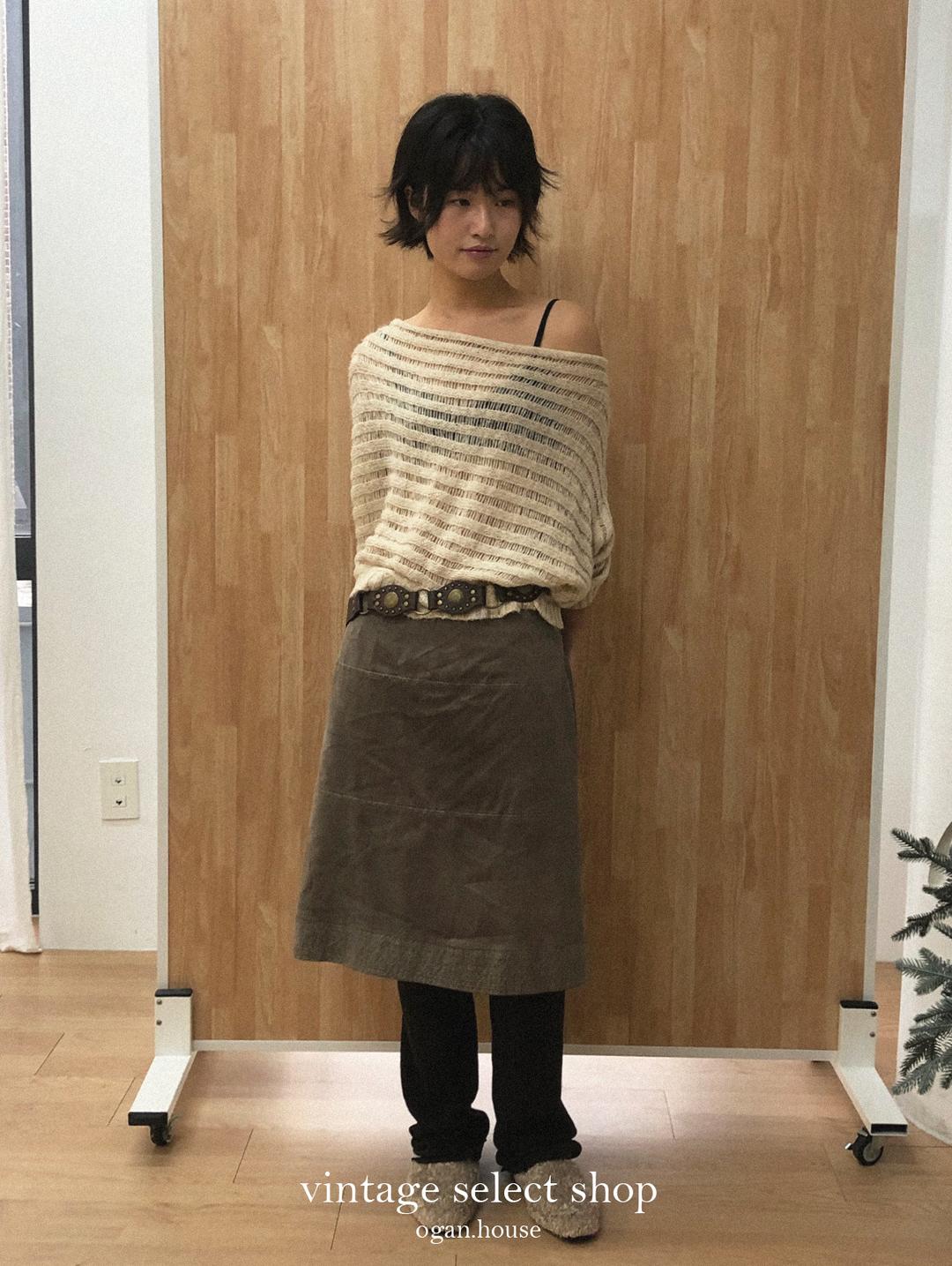 #vintage suede skirt