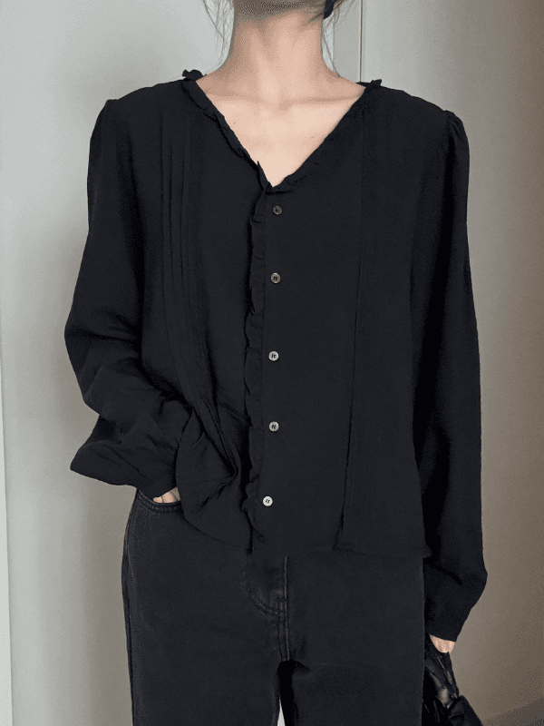 로코 핀턱 블라우스 2color