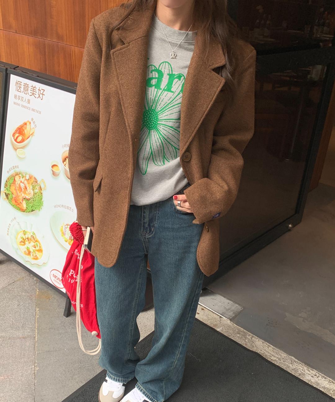 타니즈 프리지아 세미오버핏 하프 테일러드 자켓 - 2 Color (클래식/데일리템)