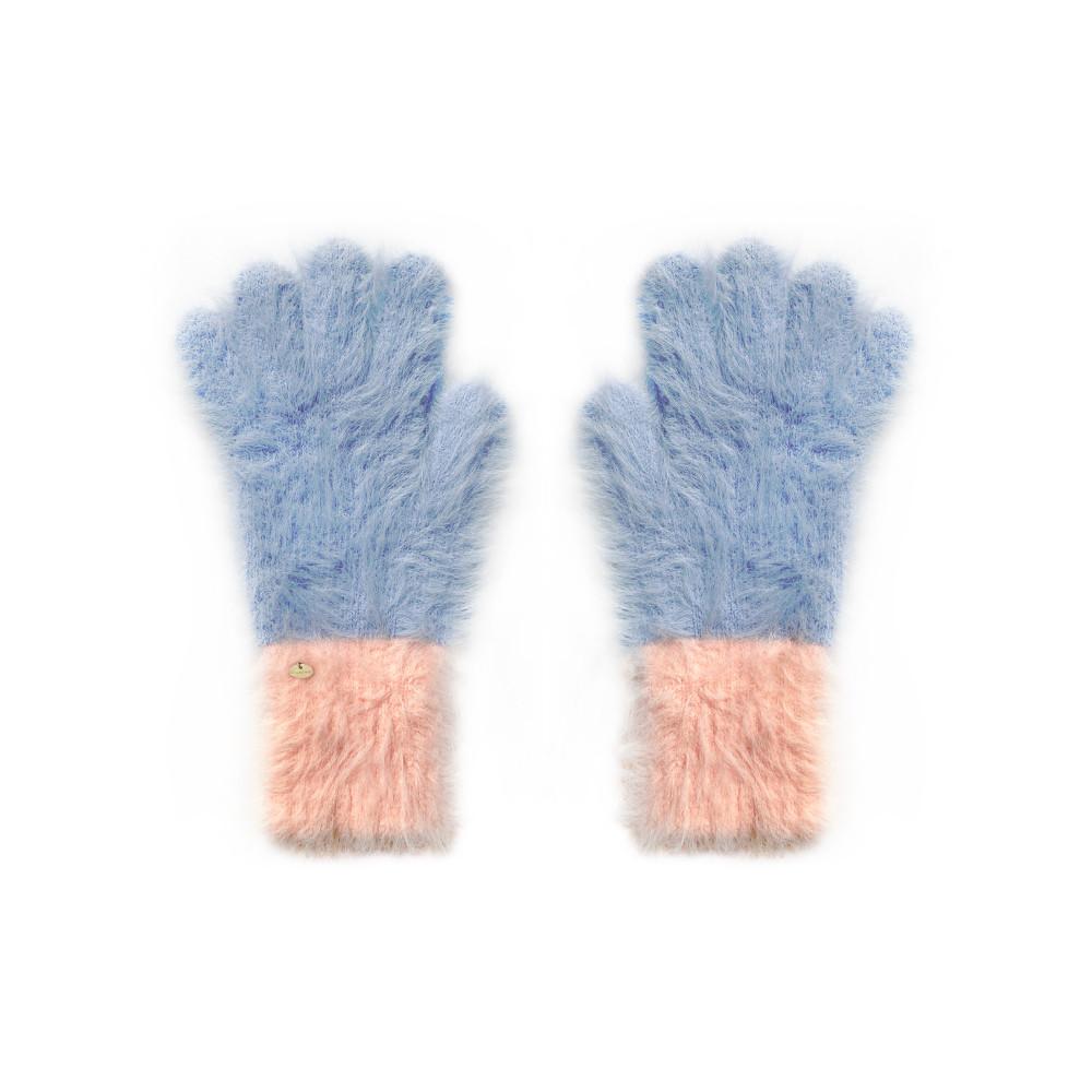 위글위글 [클럼피 바이 위글위글]손가락 부분 절개 터치 털장갑 - Skyblue(GV-004) - 위시버킷