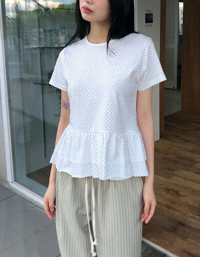 바나나 도트 프릴 티