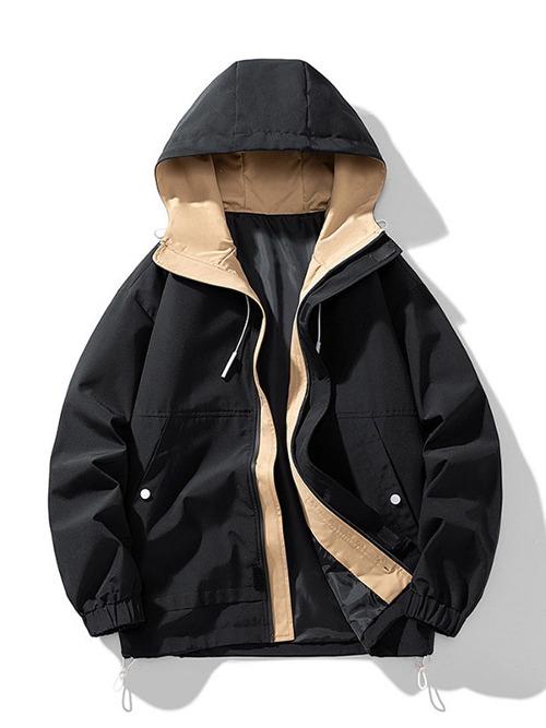 하이엔 바람막이 후드 집업 점퍼 (베이지 L, 블랙 2XL 10/18일 발송, 커피 2XL 10/20일 발송)