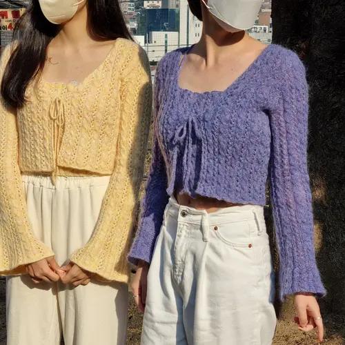 Glitter Cardigan&Top