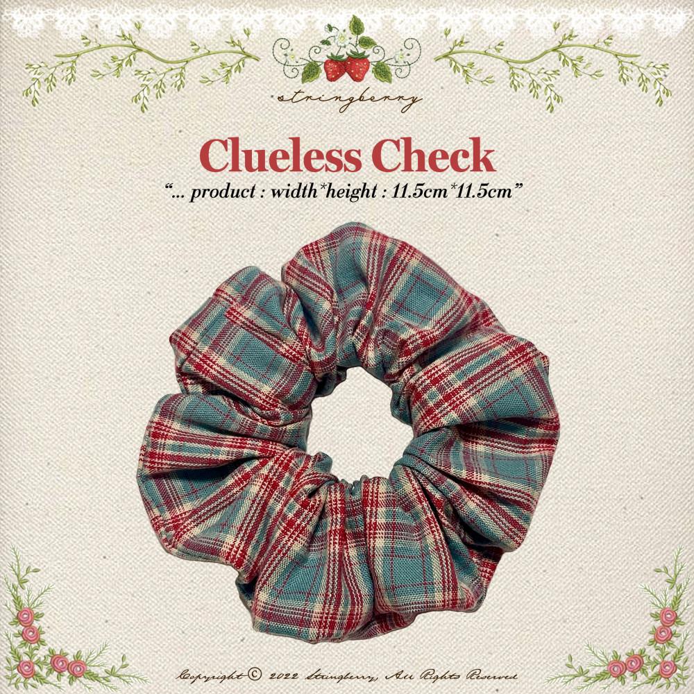 [Scrunchie] Clueless Check 하이틴 곱창밴드, 곱창끈, 헤어슈슈, 스크런치