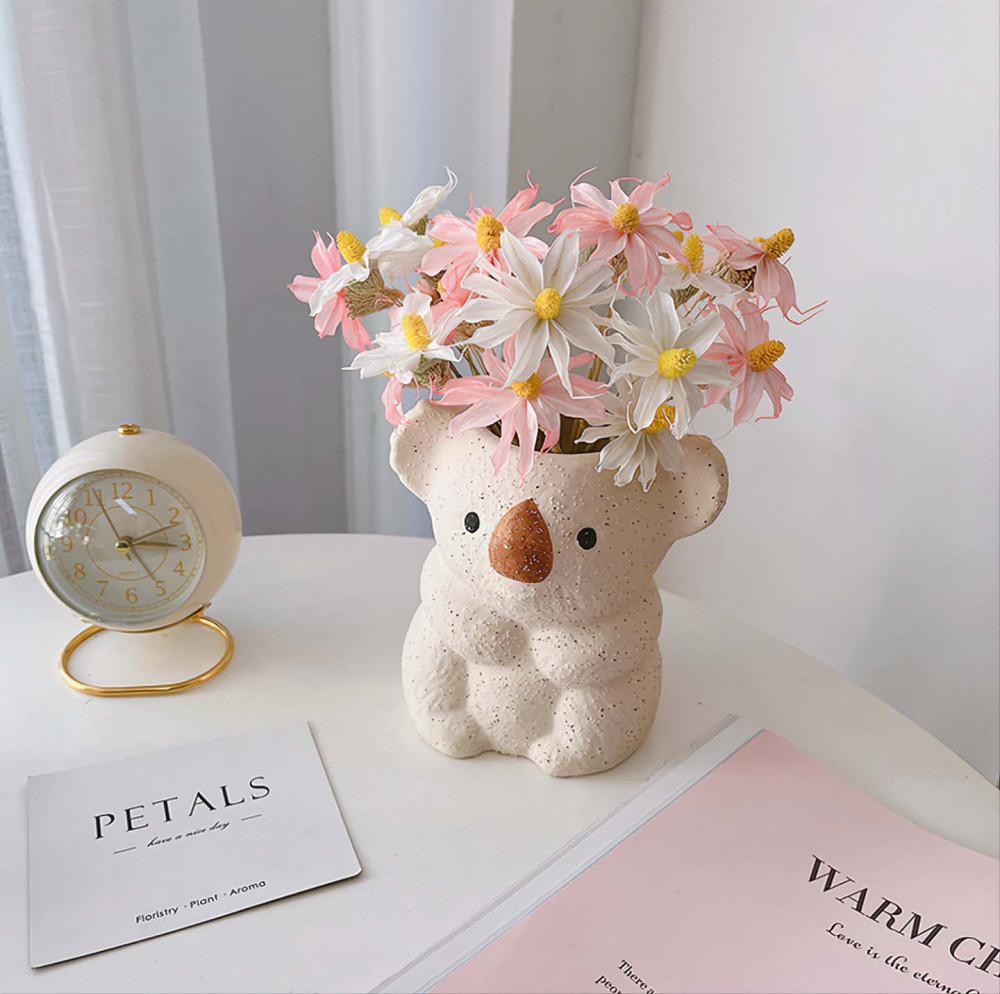 5가지구성 코알라화분 토기 도자기 캐릭터 화분 미니토분