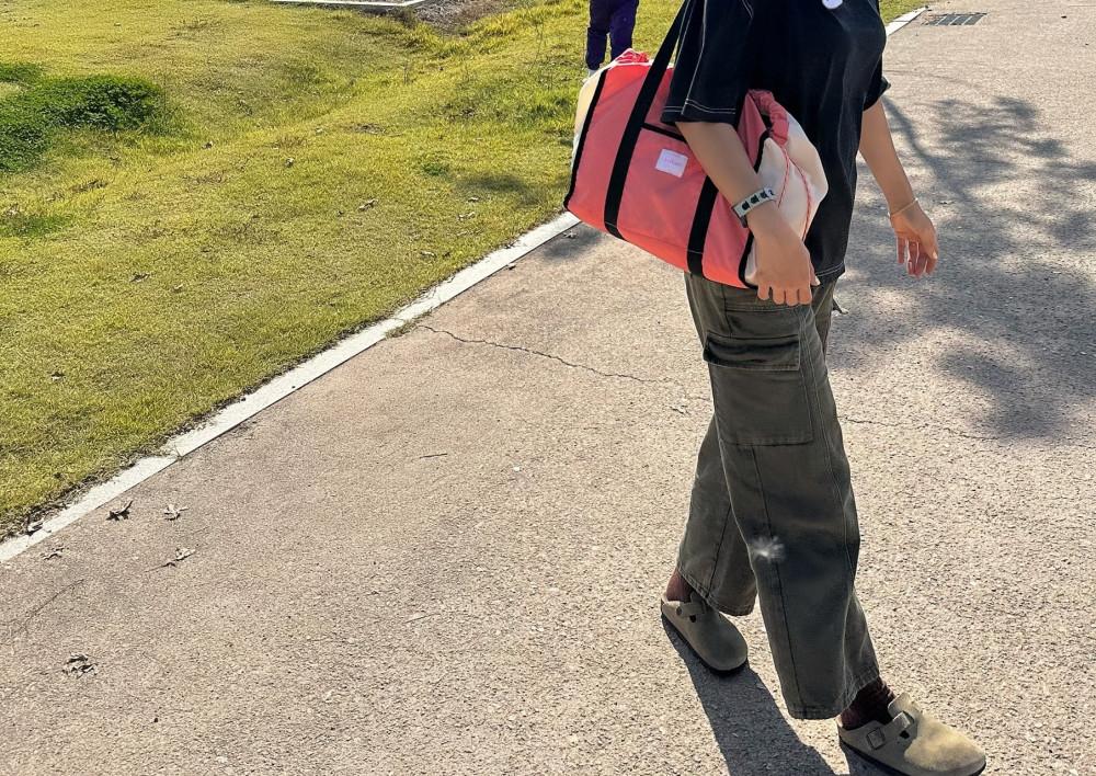 확장형 복조리가방 수영 가방 나일론숄더백 트레블백 보부상가방 Amoo