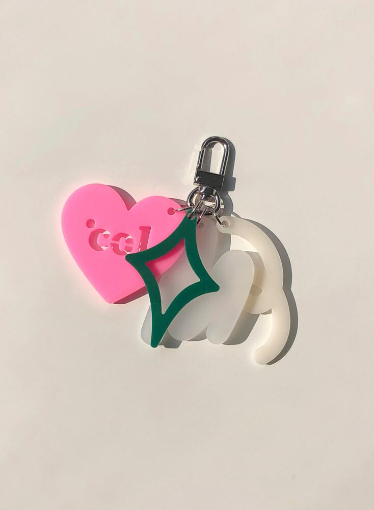 Shape of Cols Love Keyring