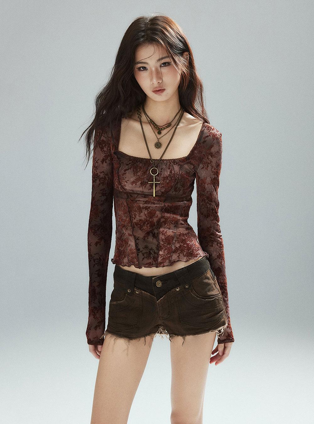 Flock Square Neck Top