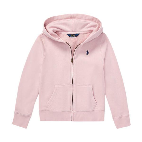 폴로 걸즈 프렌치 테리 집업 후드 Pink 폴로랄프로렌