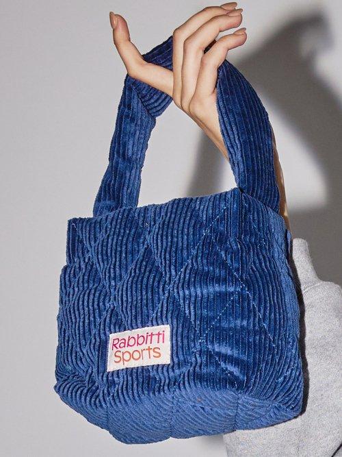 RB Corduroy Quilting Tote Bag Navy