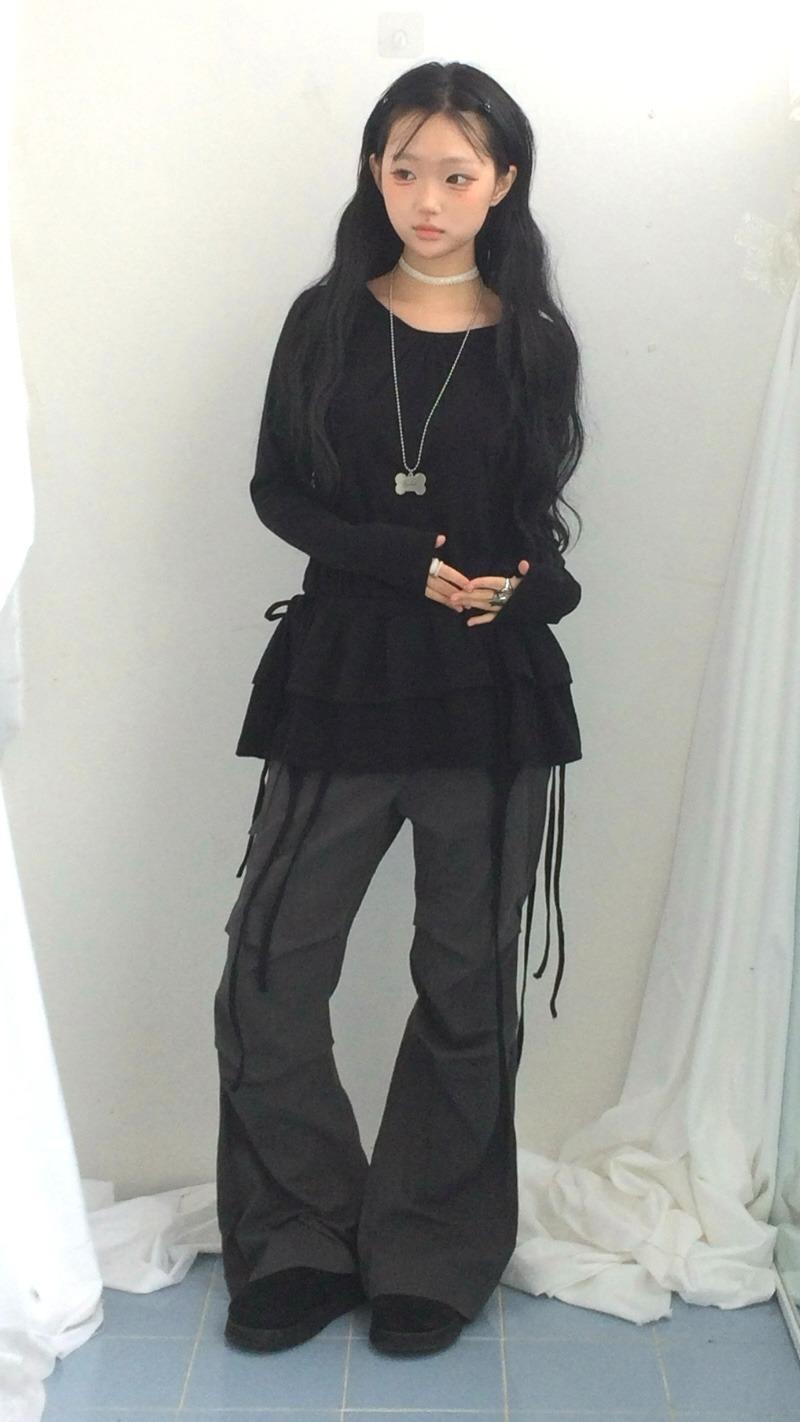 (3 C ᵒ l o🅡) 사이드 스트랩 프릴드레스