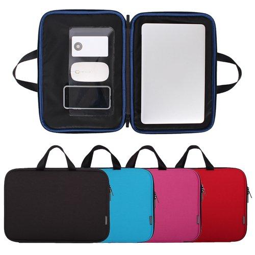 손잡이형 투톤 지퍼 노트북 파우치 가방 케이스