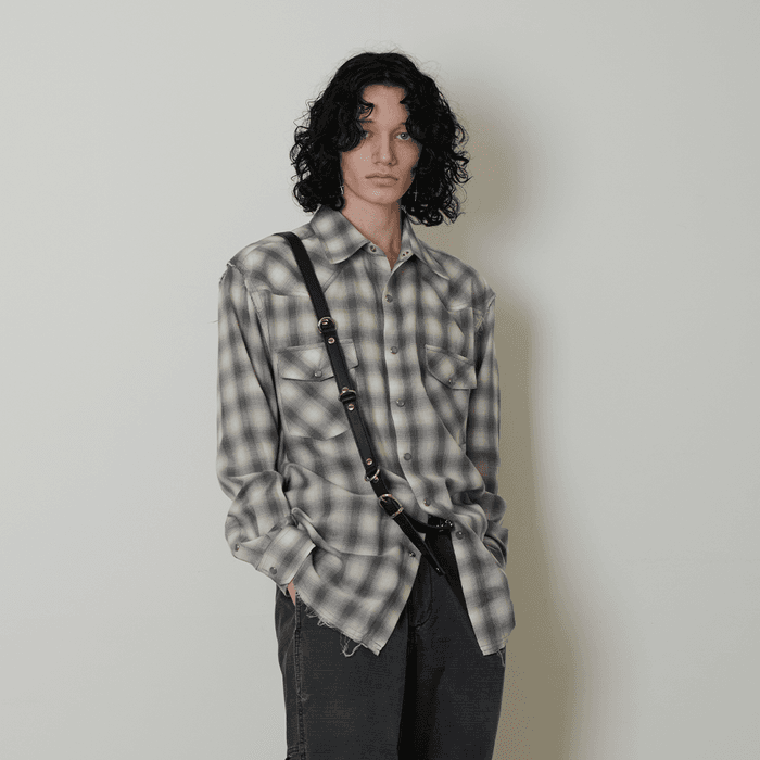 Kurt 3 Flannel Shirt (Grey)