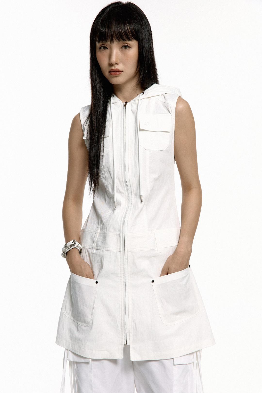 HOODIE DRESS WHITE [예약발송 09/20]
