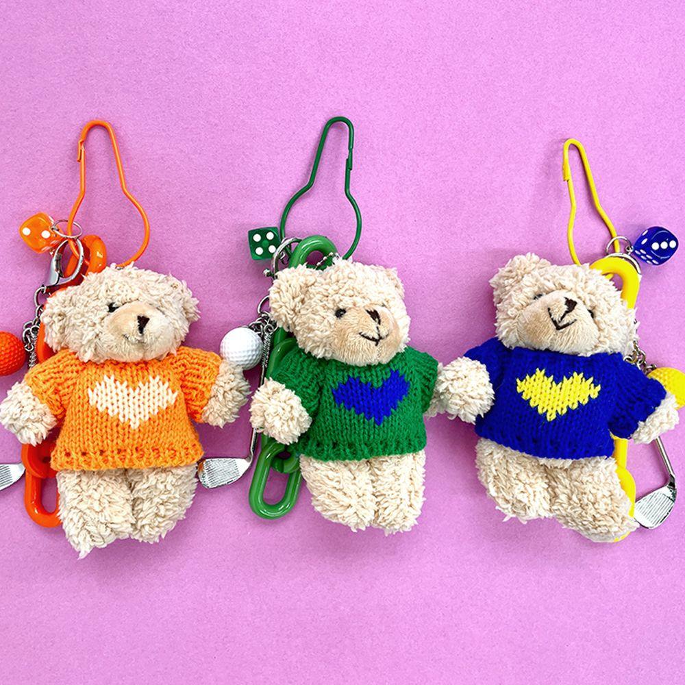 [BY삿치] HEART BEAR GOLF CHARM  하트 곰인형 골프 백참 키링