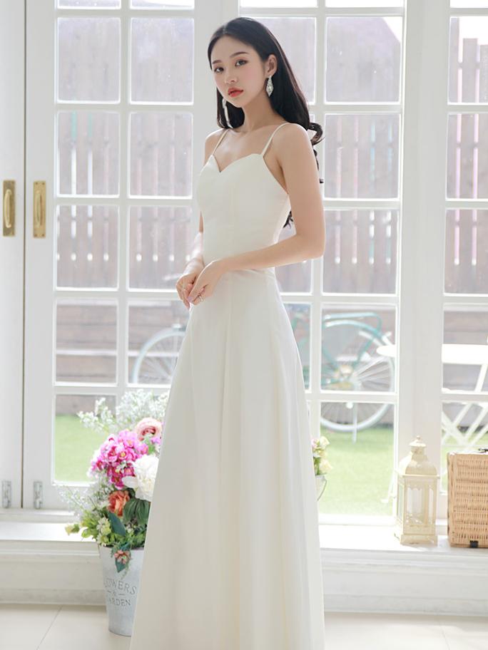 발렌티나 실크 셀프웨딩드레스 (S-4XL코르셋타입) 볼레로코디/스몰웨딩 빅사이즈