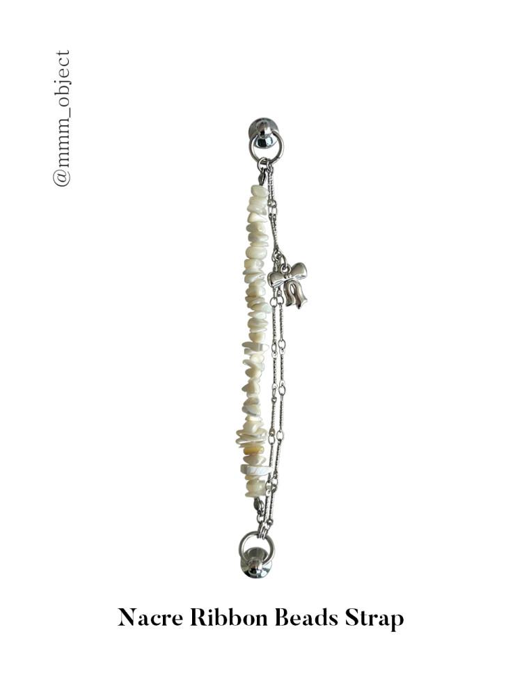 Nacre Ribbon 비즈 스트랩