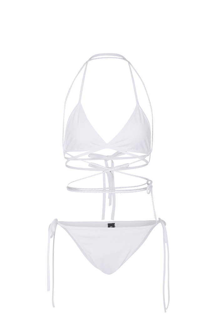 Rope-tie Bikini White