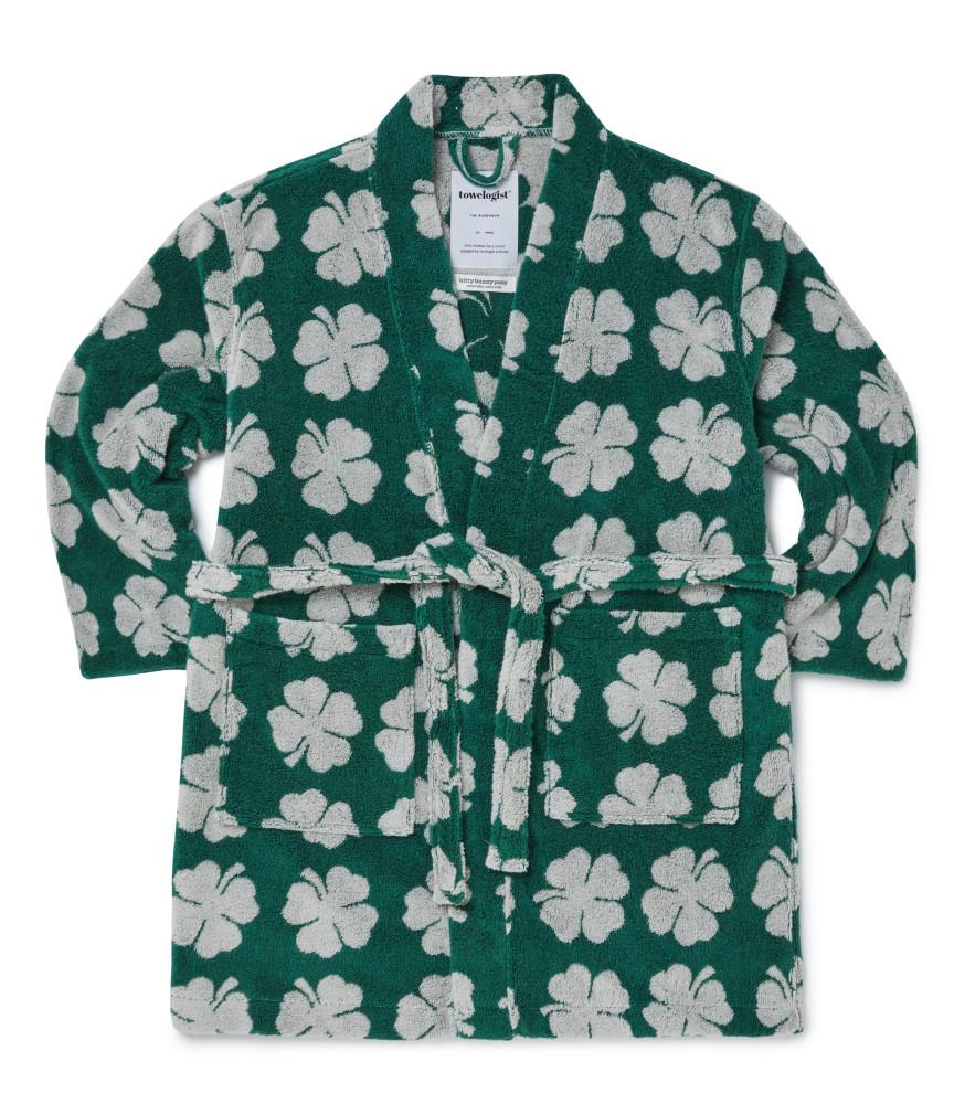 [타월로지스트 x 키티버니포니] Lucky Clover Robe, free size