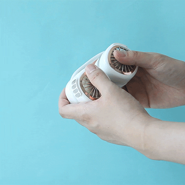 돌돌 360도 롤링 넥와이어 라피드 BLDC 넥 선풍기 4단계 풍속조절(전용파우치)