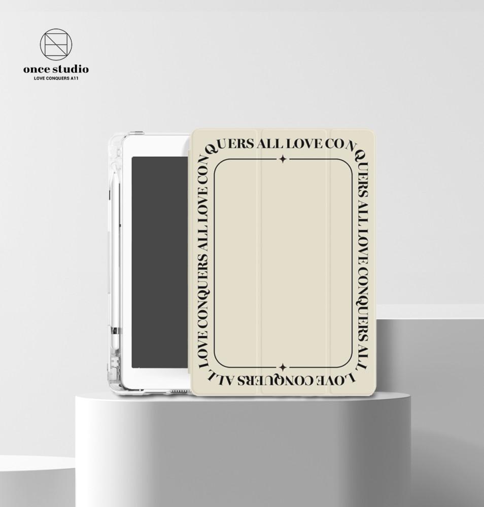 [아이패드 케이스] 엣지 세리프 에어3 펜슬수납 10세대 프로 에어6 13 투명 젤하드