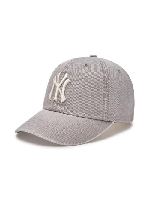W핏 피그먼트 언스트럭쳐 볼캡 NY (Grey)