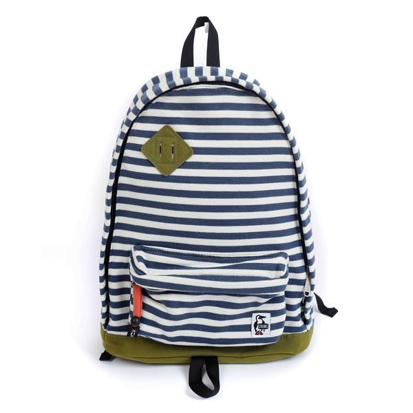 [CHUMS] 스트라이프 스웻 × 코듀라 배색 백팩