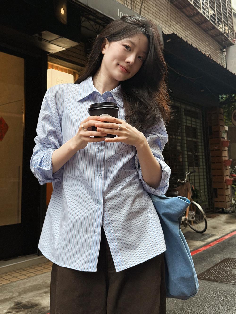 슬로우앤드 [문의폭주!/오픈할인중] made. 페더 내츄럴핏 스트라이프 셔츠 - 5 color