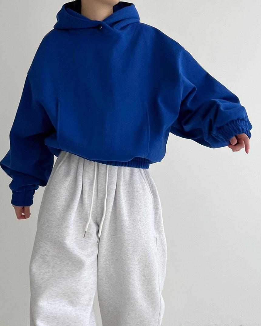 [unisex] 디브 오버핏 크롭 후드 (4color)