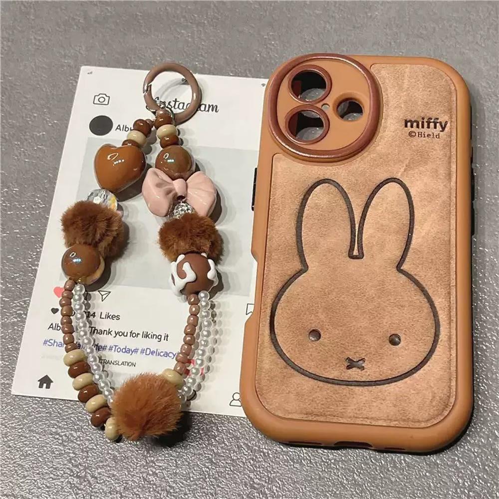 겨울 복고풍 브라운 미피 토끼 아이폰16프로 맥스 아이폰15 pro max 14 케이스