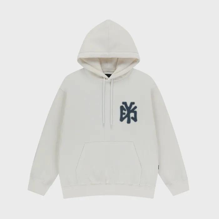 Y.E.S Athlete Logo Hoodie Off White