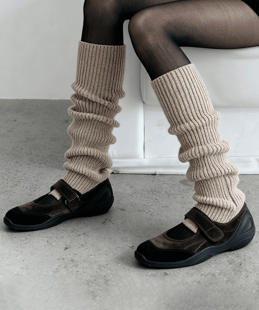 [SEASON OFF] 벨벳 프롬 메리제인 소가죽 키높이 슈즈 (3cm/6cm)