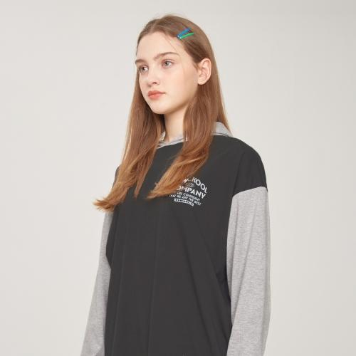 HOODY LONG SLEEVE TEE_NKC_GREY