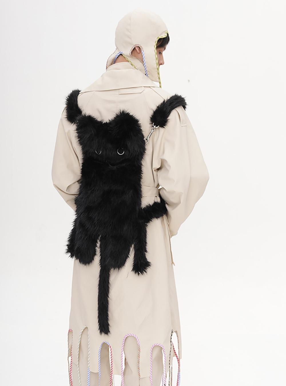 [LIJUNWANG] Cat fur cross bag & backpack
