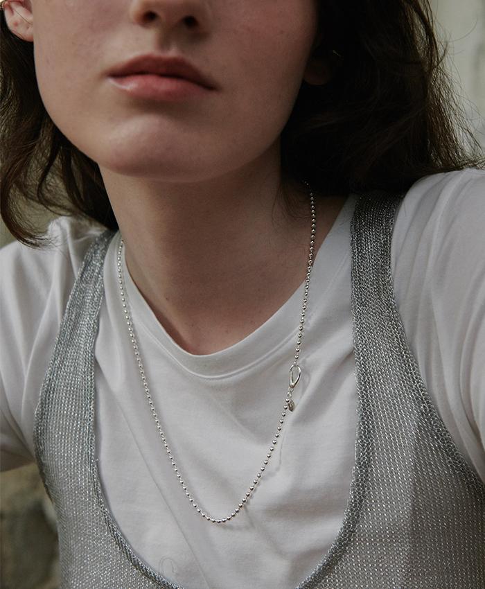 [3차 리오더][925 silver] Un.silver.150 / mini corde necklace (long ver.)