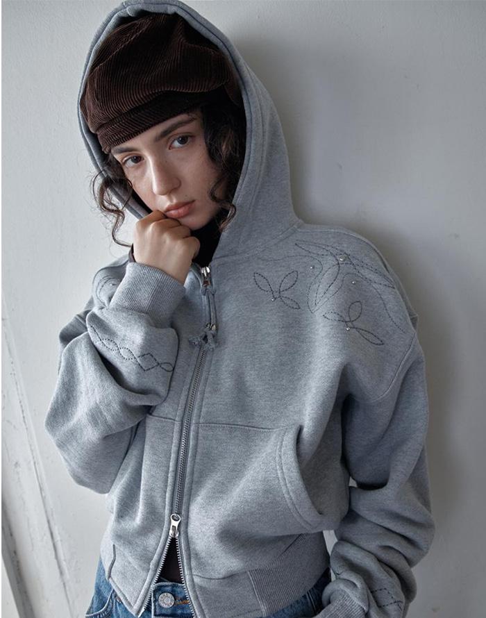 WESTERN BOLD STITCH HOODIE _ MELANGE