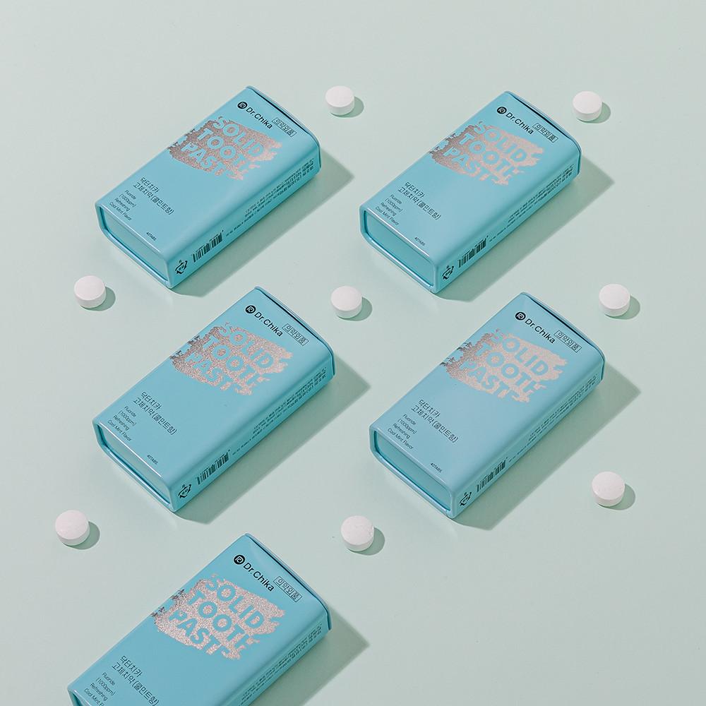 치과의사가 만든 닥터치카 고체치약 고불소 씹는치약 알약 불소 여행용 휴대용 친환경 40정