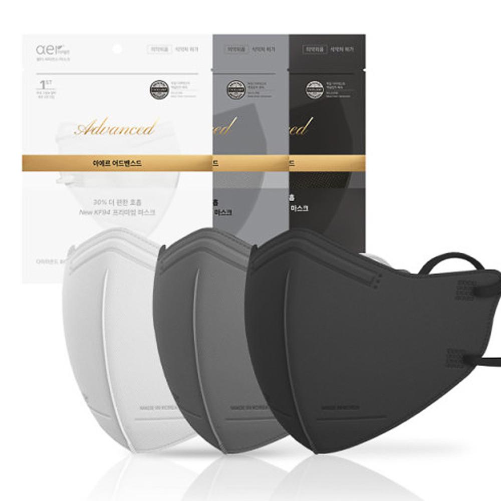 아에르 KF94 마스크 새부리형마스크 어드밴스드 10매 귀안아픈 귀편한