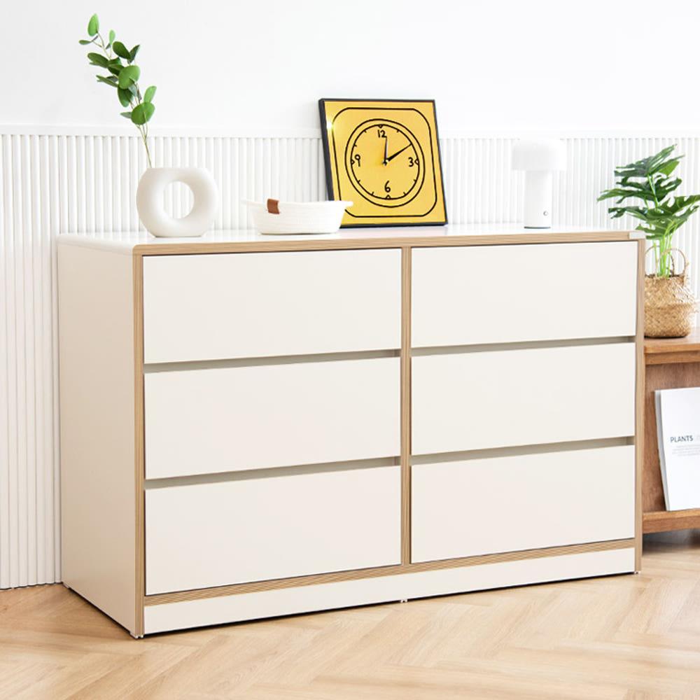 e스마트 버니 침실 와이드 깊은 서랍장 3단 1200