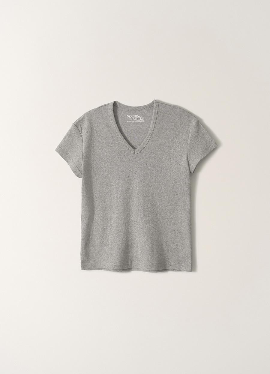 3RD / 90s v-neck t-shirt (Gray)