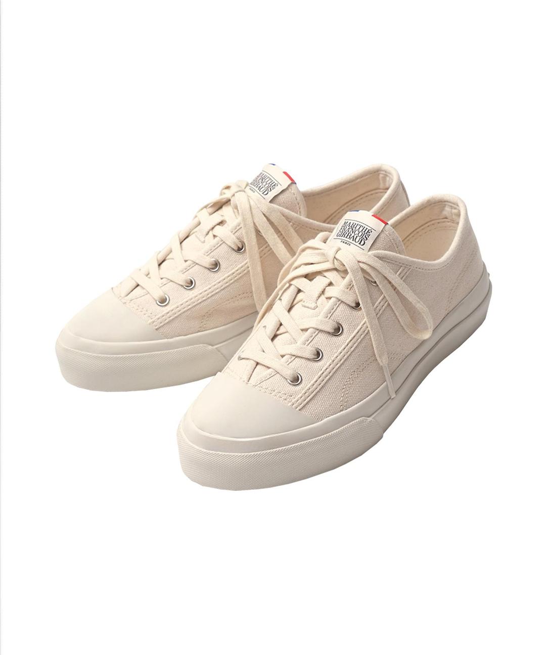 [특가ㅣ~9/6]CLASSIC LOGO LABEL CANVAS SNEAKERS ecru