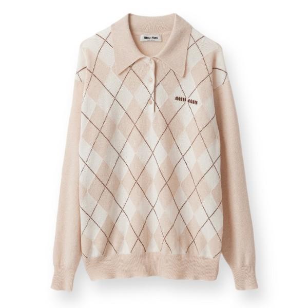 miu mi* Cashmere knit polo shirt