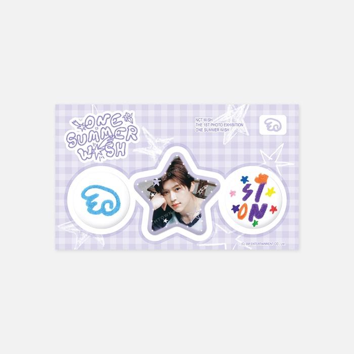 NCT WISH THE 1ST PHOTO EXHIBITION 'ONE SUMMER WISH\' [PRE-ORDER] PIN BUTTON SET