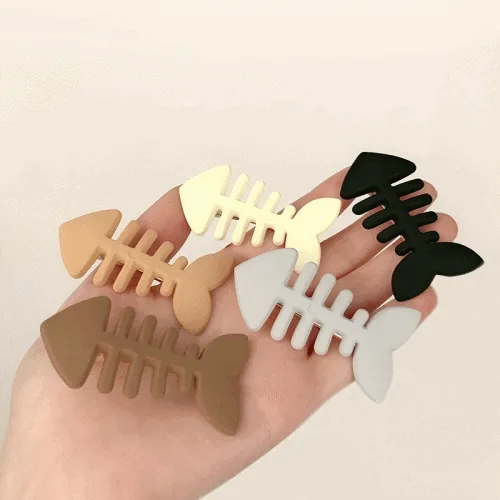 특이한집게핀 음식머리핀 물고기 왕리본 작은 앞머리삔 작은 옆