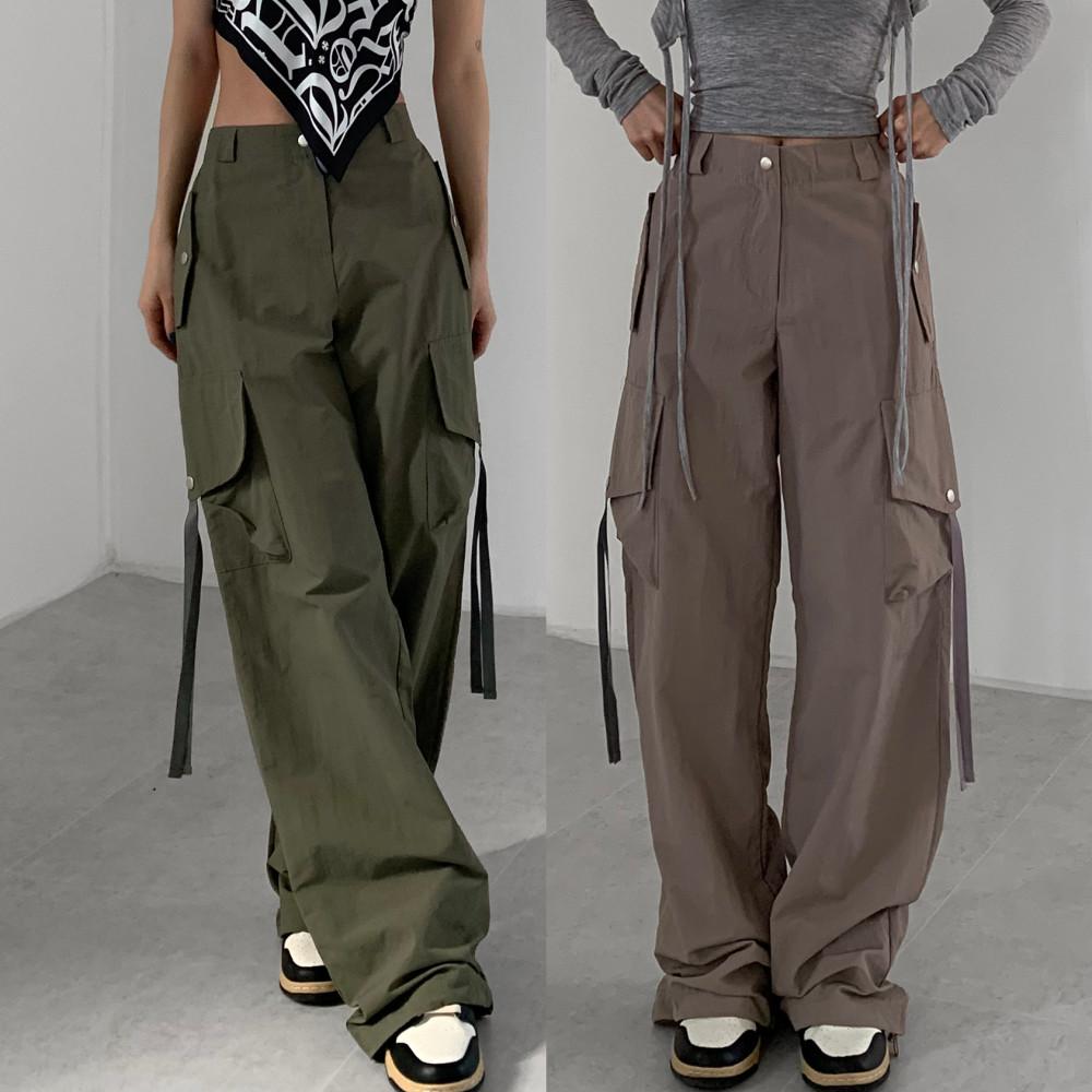 포켓리본 뒷밴딩 카고팬츠(3color)