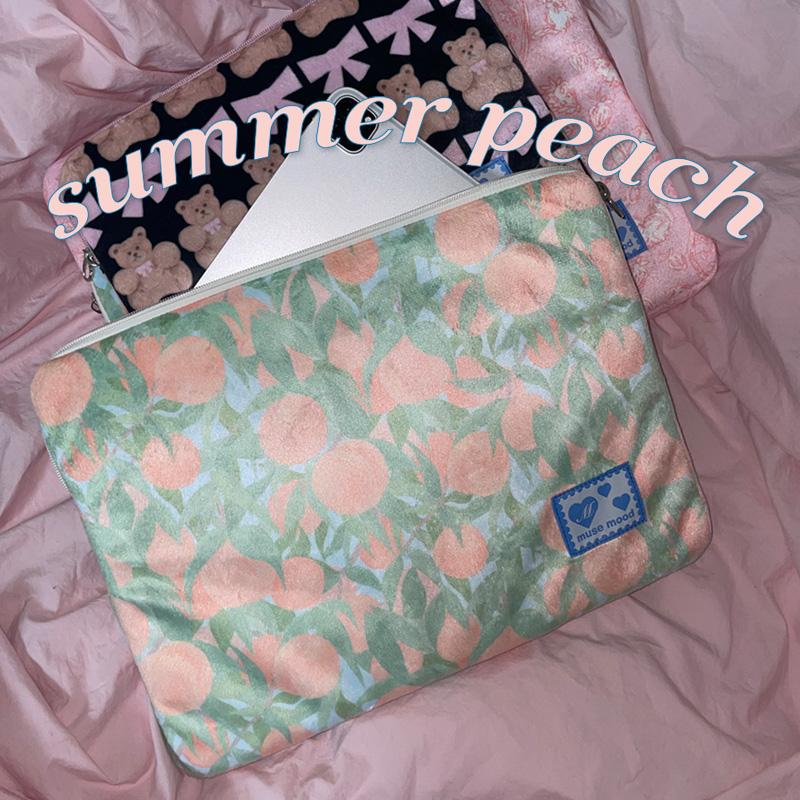 summer peach laptop pouch (노트북파우치)