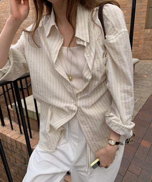 미뉴에트 Ellen stirpe shirts (크림)