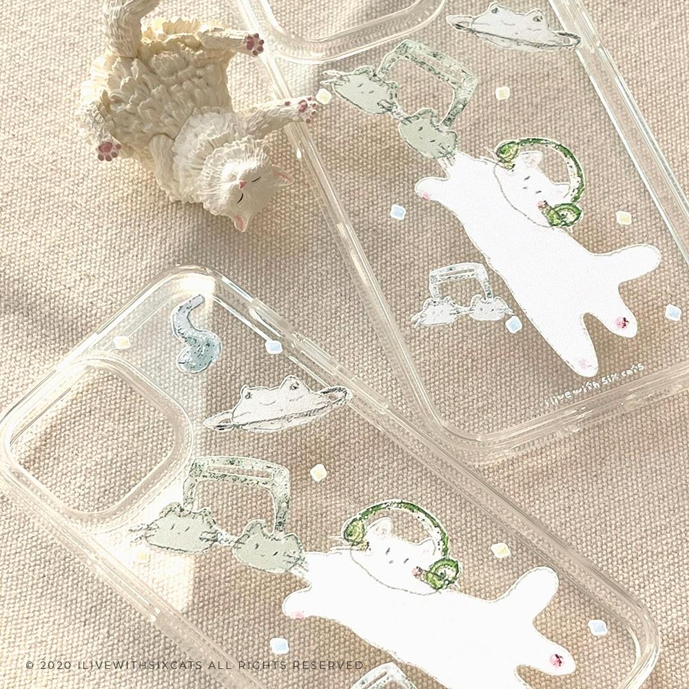 [jelly hard phone case] 고양이의 꿈나라