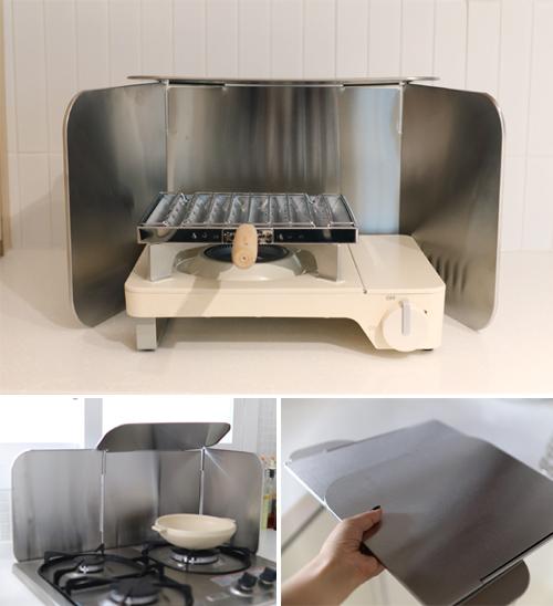 올스텐레스 접이식 튐방지 렌지가드 인덕션 가드 지붕형